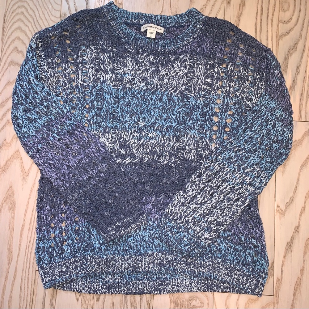 Coldwater Creek Cotton Open Knit Sweater